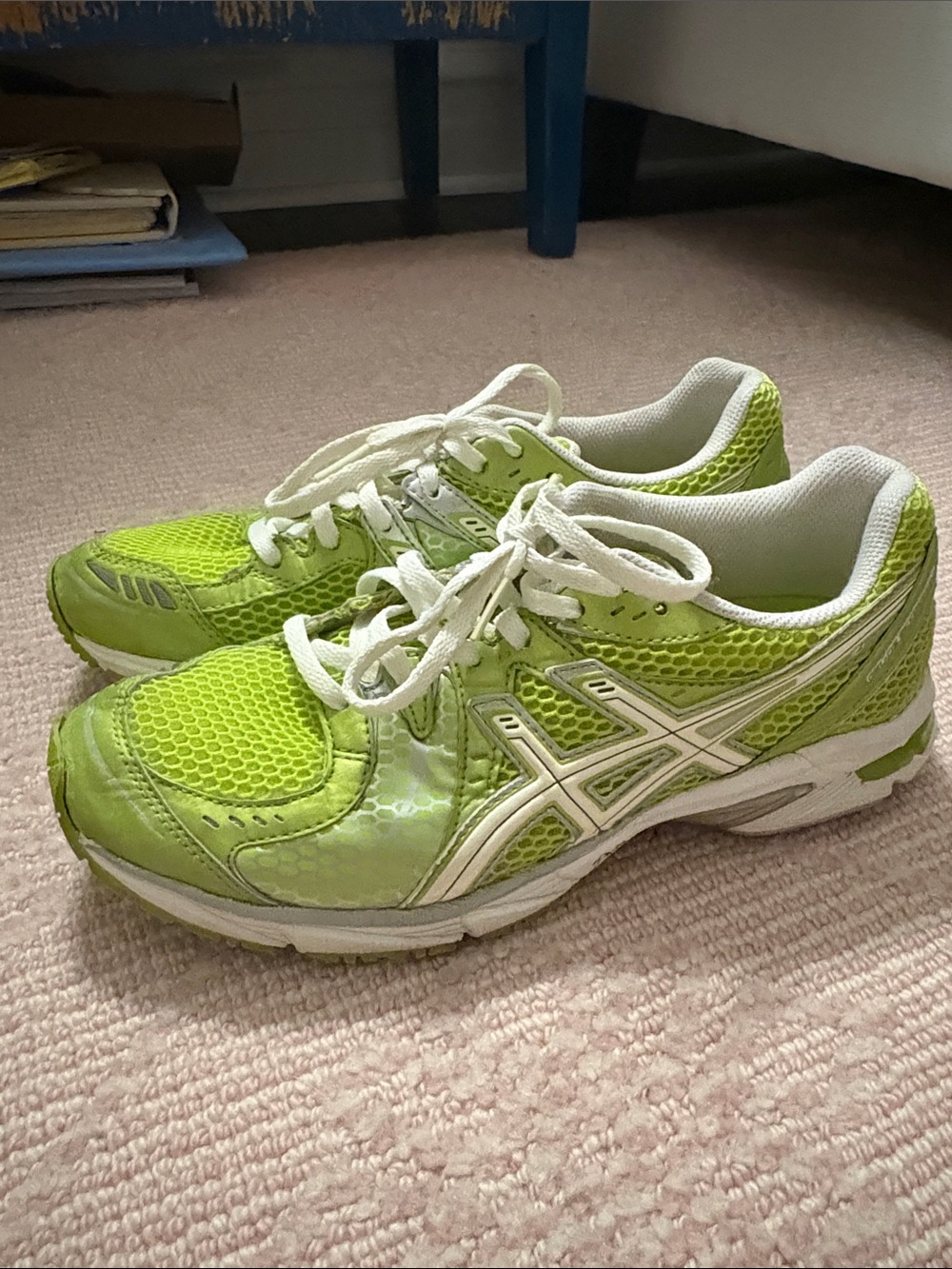 cool green asics sneakers